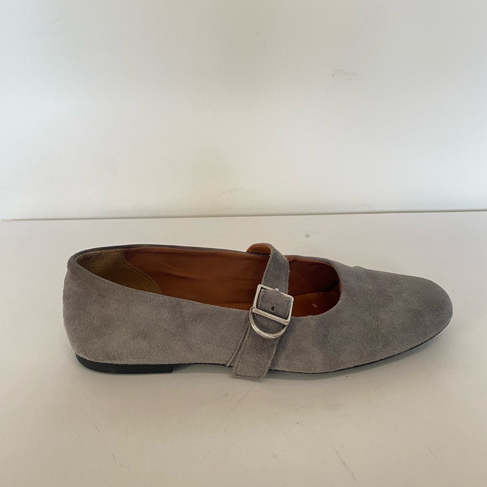 Vagabond Gray Suede Mary Jane Flats